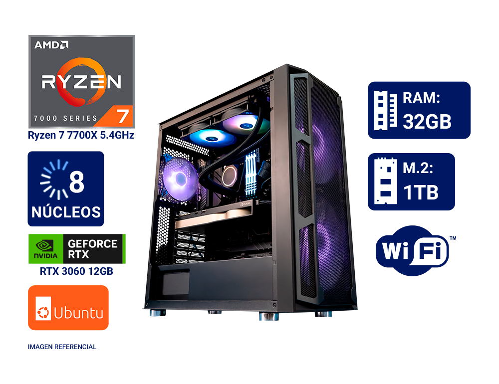ゲーミングPC Ryzen7 5700X / RTX4060 32GB 512GB モンハンワイルズ
