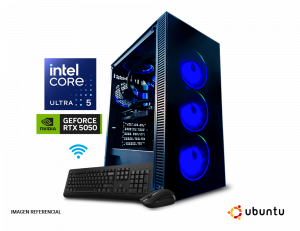 PC GAMER Ultra 5 225, 16GB DDR5, 1TB SSD M.2, RTX 5050 8GB + KW105