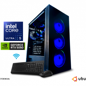 PC GAMER Ultra 5 225, 16GB DDR5, 1TB SSD M.2, RTX 5050 8GB + KW105